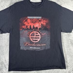 Budweiser 2014 Made In America Festival Philadelphia Shirt Men's L Black Graphic
